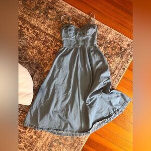 Vici Light Denim Blue Midi Dress